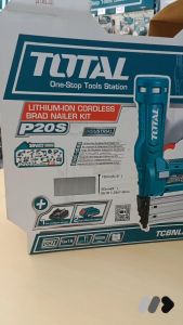 TOTAL Cordless Brad Nailer 20V incl. 2x Battery 1x Charger 1x Case Nail Length: 15mm - 50mm (F15 - F50) - TCBNLI2001