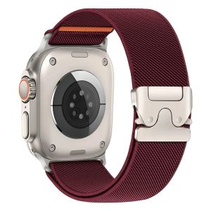 Nylon Strap for Apple Watch Ultra 2 Band 49mm 10 9 8 7 45mm 41mm 44mm 46mm 42mm Braided Elastic Bracelet for IWatch Series 6 SE
