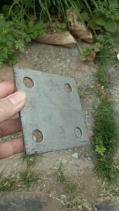 Bản mã kim loại vuông 10x10cm – tấm liên kết 4 lỗ – phụ kiện lắp ráp cơ khí nội thất DIY