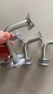 Bracket Glass Clamp Banister Untuk Tangga dan Handrail Connector Bahan Stainless Steel Padat 60×60 mm