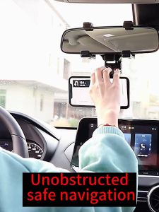 MWG Car Phone Holder Rearview Mirror Driving Recorder Bracket DVR/GPS Mobile Car Mounts Rearview Mirror Mobile Phone Bracket Universal Holder 360 Degree Rotated