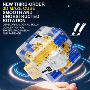 3D Maze Magic Cube Six-sided Transparent Puzzle Speed Cube Cubes Maze Toys For Childrens Educational Toys Birthday Party Gift