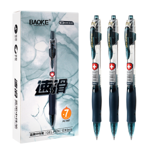 BAOKE PC1956 0.5mm/0.7mm Blue-black Gel Pen Doctors Pen Gel Ink Rolling Ball Pen Fine Point