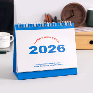 Cute 2026 Cover Desktop Desk Calendar Portable Foldable - Table Calendar Writeable Memo School & Office Desktop Decoration