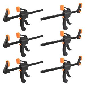 5/2pcs Woodworking Clamp F Hard Quick Release Ratchet Speed Squeeze Clip Kit Long Carpenter Set Nylon Gadget Work Bar  4inch