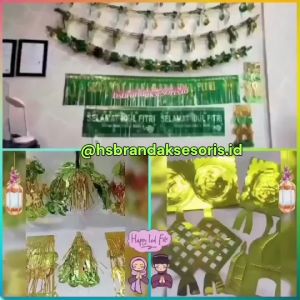 BANNER IDUL FITRI 3D / HIASAN GARLAN LEBARAN EID MUBARAK / LAMPION RUMBAI IDULFITRI / SLINGER RAMADHAN / DEKORASI HIASAN EDISI LEBARAN HARI RAYA / GL7810