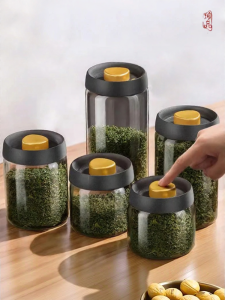 Myonly | Vacuum Glass Tea Storage Container Portable Moisture-proof Small Size