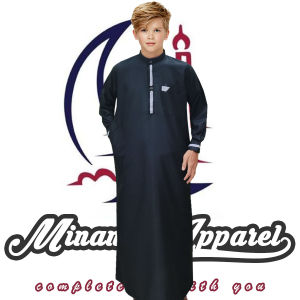 Jubah Gamis Anak Laki Laki Terbaru Usia 3-16 Tahun Lengan Panjang Bahan Katun