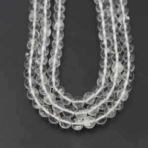Natural Stone Beads Clear Quartz Round Loose Beads For Jewelry Making 15.5inch/strand Pick 4/6/8/10mm Bracelets Necklace Gift 