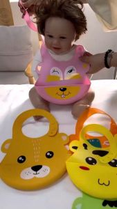 Payoe Celemek Bayi Karakter Lucu Bib Slabber Silikon Waterproof