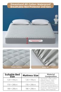 Mercury | 100% Cotton Waterproof Breathable Mattress Pad