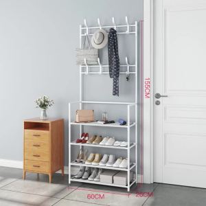 Heavy Duty Multi-Functional Freestanding Coat Rack for Entryway Organization