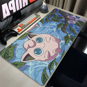 Bandai | Mouse Pad XXL Gamer Anime P-Pokemon Jigglypuff Mousepad Large Non-slip Rubber Pc Keyboard Desk Mouse Mat Gaming Carpet