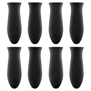 8Pcs Silicone Hot Handle Holder Heat Resistant Pot Handle Covers Flexible Pot Handle Sleeve Dishwasher Safe Silicone Pan Handle