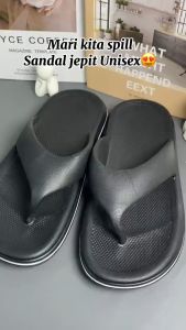 MYSANDAL - CLOOS 2404B-H SENDAL JEPIT PRIA HITAM DEWASA FASHION NYAMAN DIPAKAI
