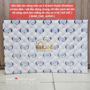 Tấm tiêu âm dùng trên xe ô tô kích thước 50x80cm có keo dán vật liệu dùng chung với tấm cách âm khi thi công cách âm chống ồn cho xe ô tô (full VAT) (BUM_CAR_AUDIO)