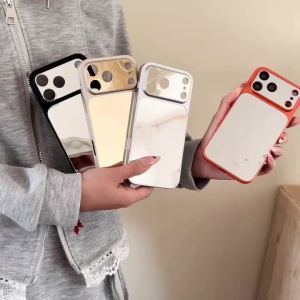 Ốp Lưng Điện Thoại Gương Trang Điểm Tương Thích MagSafe Cho iPhone 17/16/15/14/13 Pro Max Viền Bảo Vệ Bằng TPU + PC Mạ