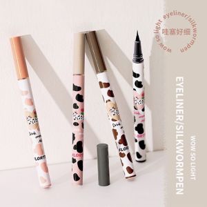 Mũi Kẻ Mắt Siêu Mịn FLORTTE 04 Chống Thấm Nước Dụng Cụ Trang Điểm Mắt Chân Mày Màu Sắc Tô Màu Mô Phỏng Túi Ngủ Dụng Cụ Trang Điểm