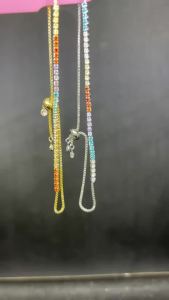 New Fashion Rainbow Iced Out Zircon Tennis CZ Bracelet Womens Stretch Adjustable Bracelet Hippie Accessories Jewelry Gifts