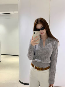 YUANYA | Elegant Slim Fit V-neck Knitted Sweater