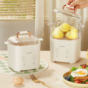 JIMI积米 Rice Boiled Egg Steamer Egg Steamer Runny Egg Home Automatic Multi-Functional Small Breakfast Machine Breakfast Magic Machine With Steamer