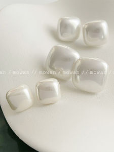 ต่างหูไข่มุกสี่เหลี่ยมสไตล์เกาหลีสำหรับผู้หญิง ต่างหูแฟชั่นสุดหรูหรา ต่างหูแบบเรียบง่าย ต่างหูแบบเรียบง่าย