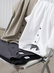 Áo Thun Nam Cổ Henry Tay Ngắn Mùa Xuân Hè Thường Ngày Thoáng Khí Co Giãn Cao Cấp Chất Liệu Cotton 240g Thời Trang Hợp Thời Trang