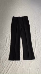 Quần ống loe nữ xẻ tà trước cạp cao 1 cúc màu đen quần tây ống loe thờ trang học sinh công sở