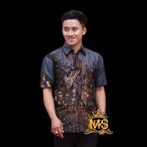 BAJU PRIA LENGAN PENDEK KEMEJA KONDANGAN HEM MURAH BAJU KANTOR KEMEJA BATIK MANIS ART SHOP