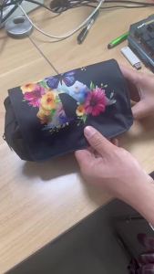 Clow M Cartoon Double Layer Pencil Case  Kuromi Cute Peripl Large Capacity Pencil Case   Printed Stationery Case