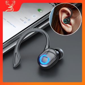 Headphone In-Ear Mikrofon Kait Telinga Bebas Genggam Stereo Portabel Mini Musik Nirkabel Bass Audio Olahraga Headset Bluetooth Nirkabel 【Headphone Tunggal】