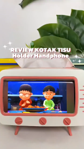 Kotak Tissue Box Organizer Bentuk TV Handphone Holder Tempat Tisu Bentuk TV
