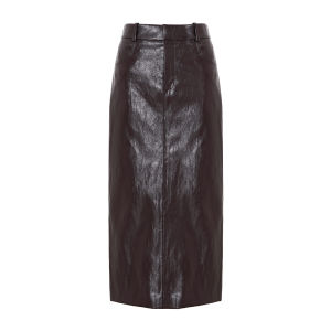 High Waist Retro Leather Half Skirt Straight