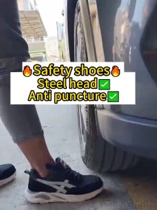 Safety shoes /safety boot /work shoes Steel Toe kasut safety lelaki Anti-puncture kasut lelaki safety boots for men Kasut Safety