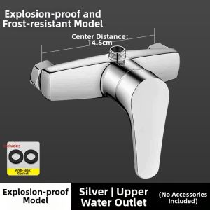 JIAIUIVI | Universal Copper Hot Cold Shower Faucet Three Handle Concealed Installation Set