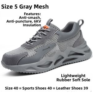 SENNUOKE | Puncture-Resistant Anti-Smash Summer Breathable Soft-Soled Safety Shoes
