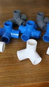 Nexlent PVC Pipe Connector 3/4" 1/2" 1" Water Line 3-Way Tee 4-Way Tee for Pipe Repairing