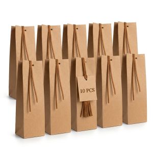 20 Chiếc Hộp Quà Nhỏ Thanh Lịch Có Dây Giấy Kraft Có Thể Gập Lại Cho Đám Cưới Sinh Nhật Lễ Kỷ Niệm Giáng Sinh Halloween
