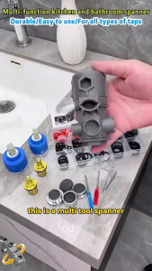 Kitchen And Bathroom Multifunctional Repair Wrench 16-In-1 Wrench Tool Set For Faucet Tap Water Leakage Specific Repair Tools