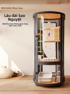 MIAOZAN | Panoramic Luxury Cat House With Litter Box