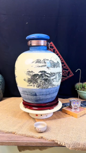 Chum gốm sứ ngâm rượu chum sứ trang tríchum sứ thủy mặc thể tích 5l-17l