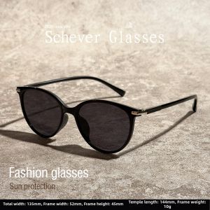 Schever | Vintage Tortoise Retro Chic Cat Eye Premium Polarized UV Protection Lightweight Face-slimming Sunglasses