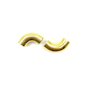 Domestic Building Blocks Parts 90 Degree Bent Tube Connector Axle Hole Plated FB02 Toy Accessories for 14+ Years Old