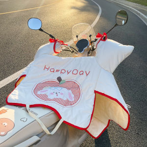 Thickened Fleece Electric Vehicle Windproof Warm Cover Winter Style Motorcycle Waterproof Cold Resistant Electric Car Mat