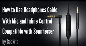 Geekria Audio Cable Compatible with Sennheiser ACCENTUM Momentum 4 Momentum 2.0 HD1 HD 450BT HD 400SHD 430G Cable 2.5mm to 3.5mm Replacement Stereo Cord (4 ft / 1.2m)