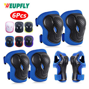 6Pcs/Set Kids/Youth Knee Pad Elbow Pads Guards Protective Gear Set for Roller Skates Cycling BMX Bike Skateboard Inline Skatings