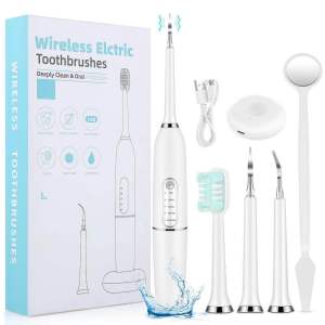 Máy lấy cao răng tại nhà kiêm bàn chải điện HB75 Wireless Toothbrush 2 trong 1 làm trắng răng loại bỏ mảng bám hiệu quả.