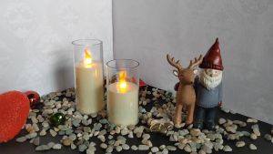 LED Candle Flickering Flameless Light with USB Rechargeable Battery and Feel Looks Real For Christmas Marriage Decorations Ambient Mood Lighting