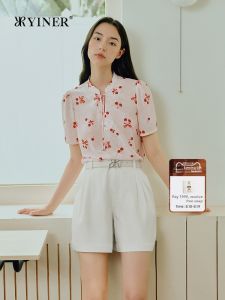 YINER | Elegant Traditional Chinese Style Stand Collar Tie H-Line Top