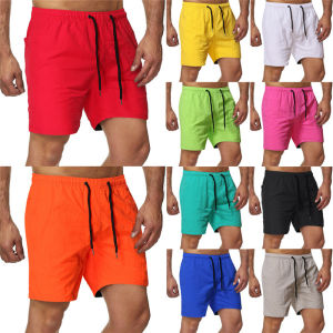 Luoke short men pants Summer mens casual shorts candy colored five piece pants mens ten color waterproof quick drying beach pants